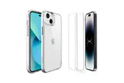 iCoverLover For iPhone 15 Plus Case + 2 Glass Screen Protectors Clear