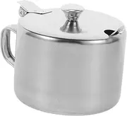 Abaodam 1 Set Stainless Steel Spice Container with Spoon Multi Use Seasoning Jar for Sugar Durable Kitchen Storage for Condiments and Spices