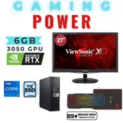 Dell 7070 Bundle Gaming Desktop i7-9700 8-core 1TB 16GB RAM 6GB RTX 3050 + 27" Monitor - Refurbished