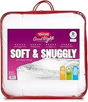 Tontine Good Night Soft & Snuggly Mattress Topper, Double, Anti Bacteria Mattress Topper, Machine Washable Mattress Topper with 50cm Fitted Skirt