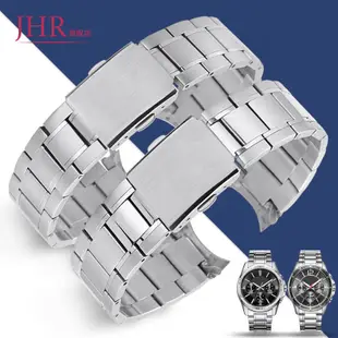 適配卡西歐錶帶鋼帶 男MTP-1375/1374原裝款不鏽鋼金屬手錶鏈22mm