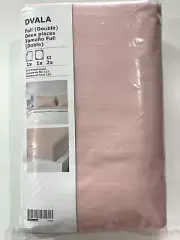 IKEA DVALA Full/Double Sheet set, Light Pink sheet, fitted sheet + 2 Pillowcases