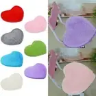 40x30cm Home Plush Nonslip Soft Bath Rug Flannel Carpet Heart Mat Memory Foam