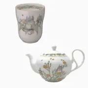 NoritakeMy Neighbor Totoro Tea Pot Bone China with Tea Strainer teacup Set