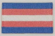 Transgender Flag Patch LGBT Pride Embroidered Iron On Applique