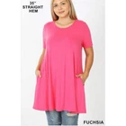 Zenana Longline Flared Top With Side Pockets - Multiple Colours