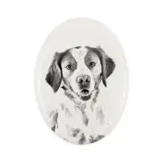 Brittany Spaniel tombstone with a picture of a dog Art-Dog