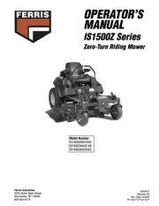 Ferris Zero-Turn Riding Mower IS1500Z - Owner’s Manual & Operating Instructions