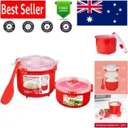 Corrosion Resistant Microwave Rice Cooker & 915ml Container - Dishwasher Safe