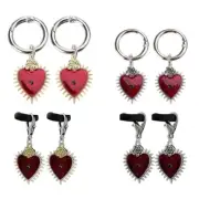 2Pcs Shoe Buckles Elegant Martins Boots Jewelry Love Heart Pendant Accessory