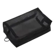 Mesh Yarn Makeup Bag with Zipper Tote Purse Cosmetics Organize Pouch