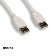 KNTK 6ft USB 2.0 Type A Cable 28AWG Charge Sync Data Transfer Beige Color