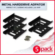 5X 2.5" SSD HDD to 3.5" Mounting Adapter Bracket Tray Dock for PC SSD Holder ATX