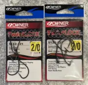 2 Packs Owner TwistLock Worm Hooks 2/0