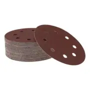 Sandpaper Round 180x180mm 40 Grit 50 Pcs Red Hook & Loop Sanding Sheets