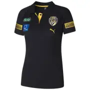 Richmond Tigers 2025 AFL PUMA Womens Team Polo | Black by Sporting House