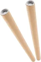 DINHEAROM Document Shipping Tube 2pcs Paperboard Cardboard Cylinder Tubes for Art Prints Posters Maps Reusable Secure