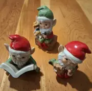 Vintage Homco Santa's Elves Figurines, Set of 3, Christmas, #5406 Elf Toys List