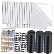 18 Sets 3D Night LED Light Lamp Base with 18 Pieces Blank Acrylic Sheet, 16
