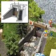 Busch 1483 Ho Scale River Barrage with Water Sliding Bulkhead
