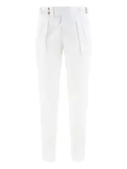 [Gi Capri] Gi Capri-Pantaloni Bianchi in Cotone-Uomo