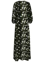 Bernadette Daisy Floral-print Silk Maxi Dress - Black - 14 14