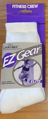 Vintage New EZ GEAR fitness Socks SZ 9-11 from Ames Department Store W/ CoolMax