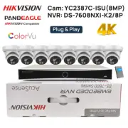 Hikvision 8CH 4K NVR 4K 8MP IP Camera Security CCTV System ColorVu MIC PoE IP67
