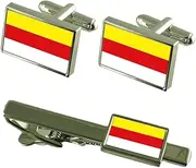 [Select Gifts] Carinthia Flag Cufflinks Tie Clip Matching Box Gift Set