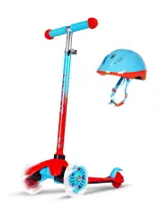 Zycom Kids Zipper Scooter with certified helmet - Red/Blue