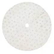 White Christmas Tree Skirt Floor Mat Ornaments Decoration
