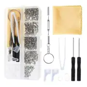 Eyeglass Repair Kits Glasses Repair Tool with Glasses Screws, Nose Pad, Tool