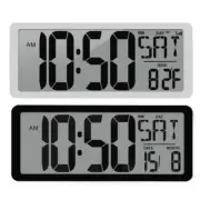 Contemporary 14 Digital Wall Clock with Spacious Number Display,Temperature