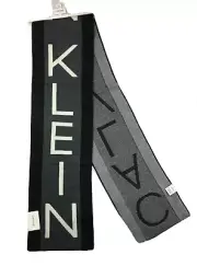 CALVIN KLEIN MEN’S CLASSIC LOGO SCARF BLACK/CHARCOAL 70” X 9.5” MSRP $55.00 NEW.