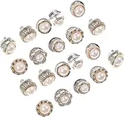 [WRITWAA] Hidden Buckle Buttons No Sew Novelty Button Shirt Delicate Elegant Link Pearl Safety Pin Instant Button Female Imitation