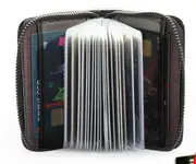 22 Black Card Holder Mini PU Leather Wallet Business Case Purse ID Credit Slim