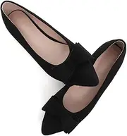 [TN TANGNEST] Ladies Pointy Toe Formal Slim Ballets Flats Bow Cute Flats Loafers Wedding Flat Shoes Ballerina Shoes