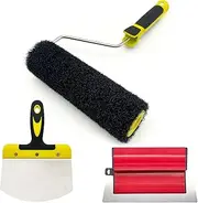 Drywall Skimming Blade Set, 10 Inch Drywall Skimming Blade, 9 Inch Compound Roller, Scraper, Suitable for Drywall, Wallboard and Ceiling Surfaces