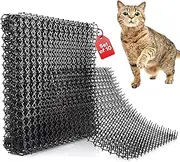 Homarden Scat Mat for Cats (Set of 10) 16 X 13 Inch Square Cat and Dog Digging Deterrent Mats with 1 Inch Plastic Spikes - Outdoor Garden Pest Control