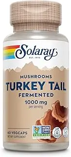 Solaray Organic Turkey Tail Mushroom Organically Grown Veg Cap 500 mg 60 ct