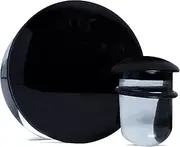 [Custom Plugs] 1 Pair Clear & Black Single Flare Glass Plugs/Gauges (2Pcs)