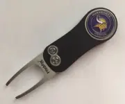 New Pitchfix Hybrid 2.0 Switchblade NFL Minnesota Vikings Golf Divot Tool