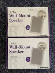 NEW Pair 6.5" In-wall Paintable Audio Speakers Radio Shack Surround Sound Atmos