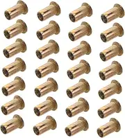 HOMSFOU 100pcs Carbon Steel Rivet Nuts Flat Head Insert Nuts Threaded Insert Riveter Kit for Quick Easy Assembly