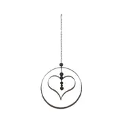 Willow & Silk Wall Hanging Metal Heart Serenity Circle Ornament/Home Decor 55cm