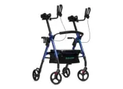 2025 Blue Elenker Heavy Duty Upright Rollator Walker Extra Wide Seat 500Lbs