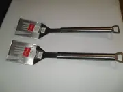 GRILL SPATULA 4 IN 1 FLIPPING SKEWERING CUTTING BOTTLE OPENER -New lot of 2