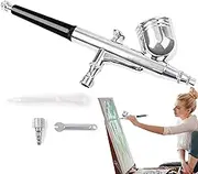 Airbrush for Nails, 12-50 PSI Makeup Airbrush, Paint Sprayer with 0.3mm Nozzle for Artist Pastry Painting Makeup Cookie Barber Modeling Car
