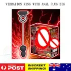 Vibration Ring with Anal Plug Prostate Stimulation Premature Ejaculation Prevent