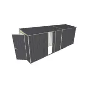 Build-A-Shed 1.2 x 5.2 x 2.0m Skillion Single Sliding Side Door Shed - Grey